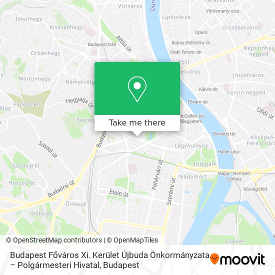 Budapest Főváros Xi. Kerület Újbuda Önkormányzata – Polgármesteri Hivatal map