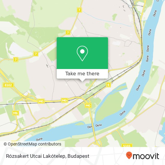 Rózsakert Utcai Lakótelep map