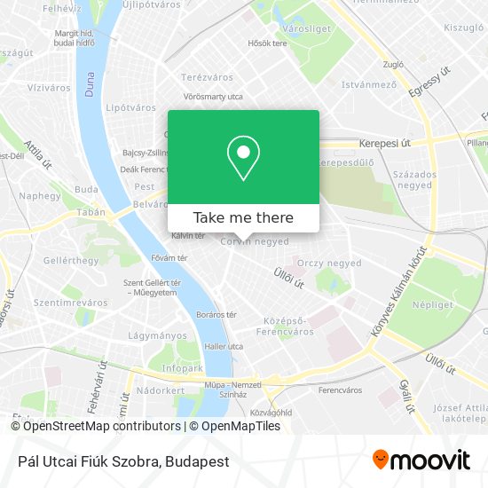 Pál Utcai Fiúk Szobra map