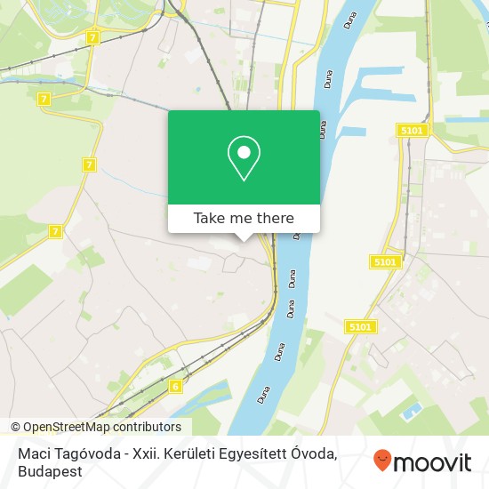 Maci Tagóvoda - Xxii. Kerületi Egyesített Óvoda map