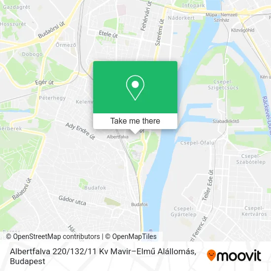 Albertfalva 220 / 132 / 11 Kv Mavir–Elmű Alállomás map