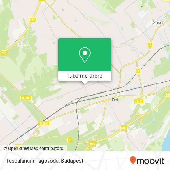 Tusculanum Tagóvoda map
