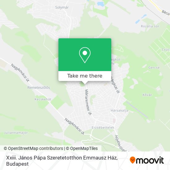 Xxiii. János Pápa Szeretetotthon Emmausz Ház map