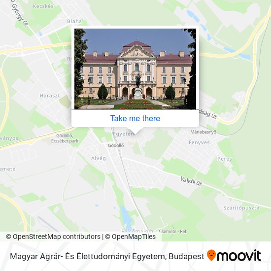 Magyar Agrár- És Élettudományi Egyetem map