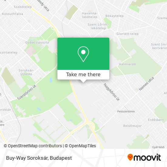 Buy-Way Soroksár map