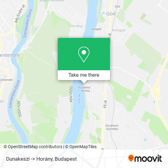 Dunakeszi -> Horány map