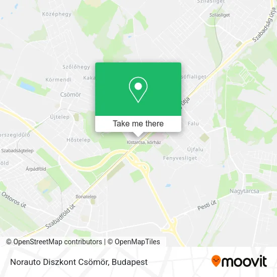 Norauto Diszkont Csömör map