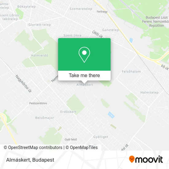 Almáskert map