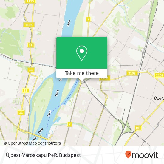 Újpest-Városkapu P+R map