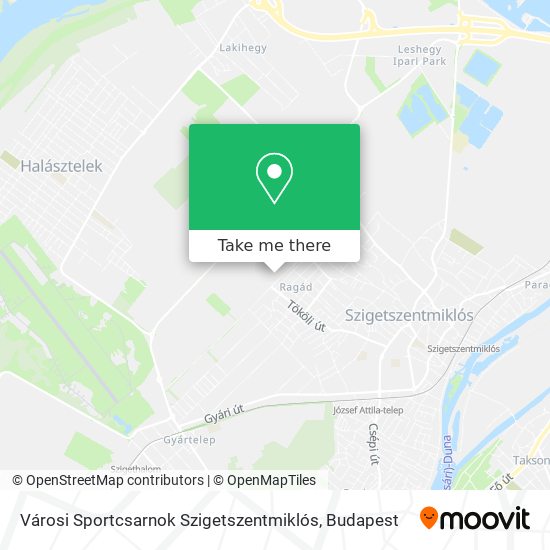 Városi Sportcsarnok Szigetszentmiklós map