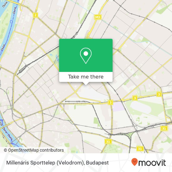 Millenáris Sporttelep (Velodrom) map