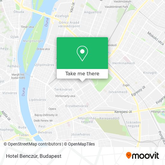 Hotel Benczúr map