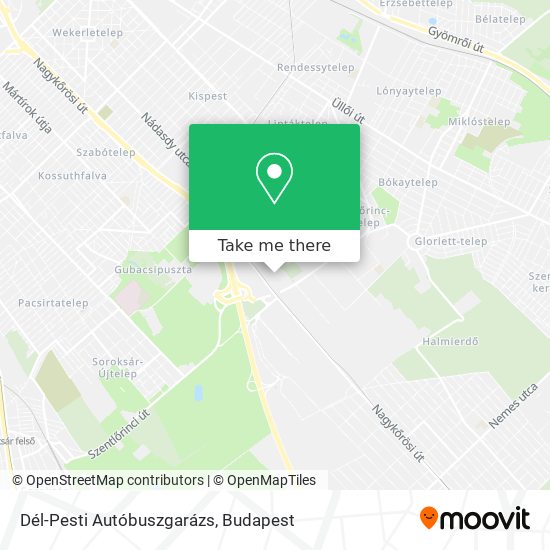 Dél-Pesti Autóbuszgarázs map
