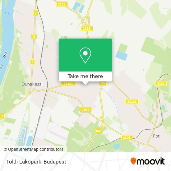 Toldi-Lakópark map