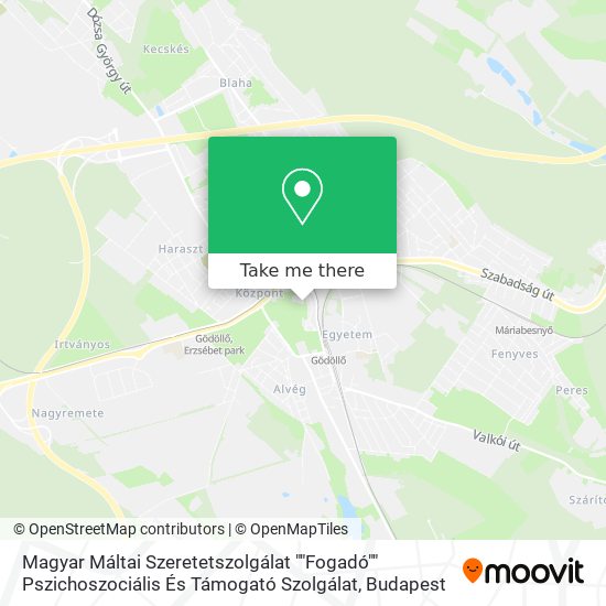 Magyar Máltai Szeretetszolgálat ""Fogadó"" Pszichoszociális És Támogató Szolgálat map