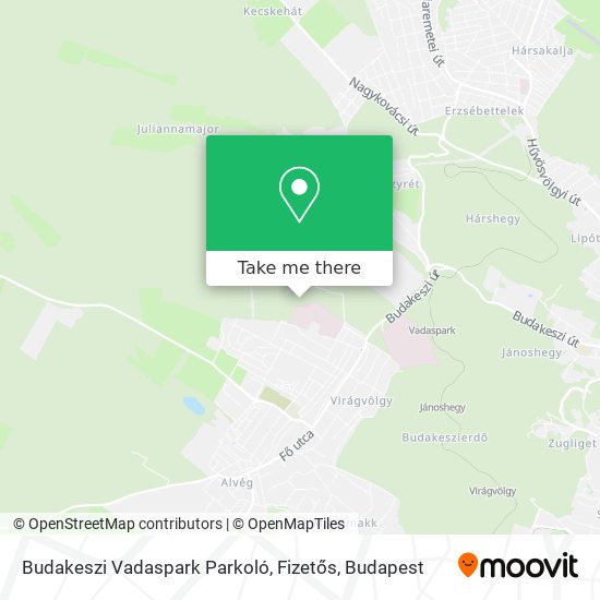 Budakeszi Vadaspark Parkoló, Fizetős map
