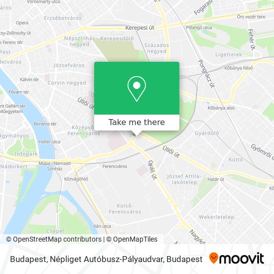 Budapest, Népliget Autóbusz-Pályaudvar map