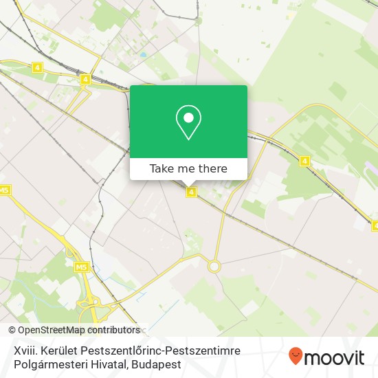 Xviii. Kerület Pestszentlőrinc-Pestszentimre Polgármesteri Hivatal map