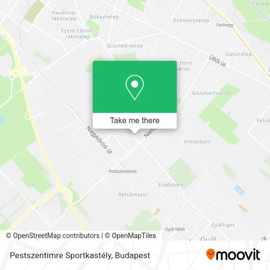 Pestszentimre Sportkastély map