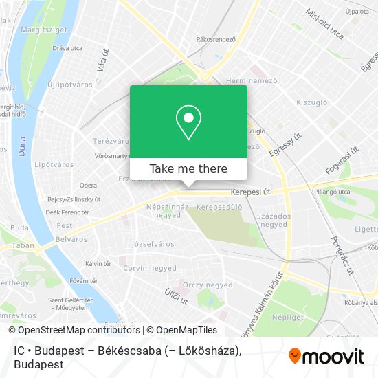 IC • Budapest – Békéscsaba (– Lőkösháza) map