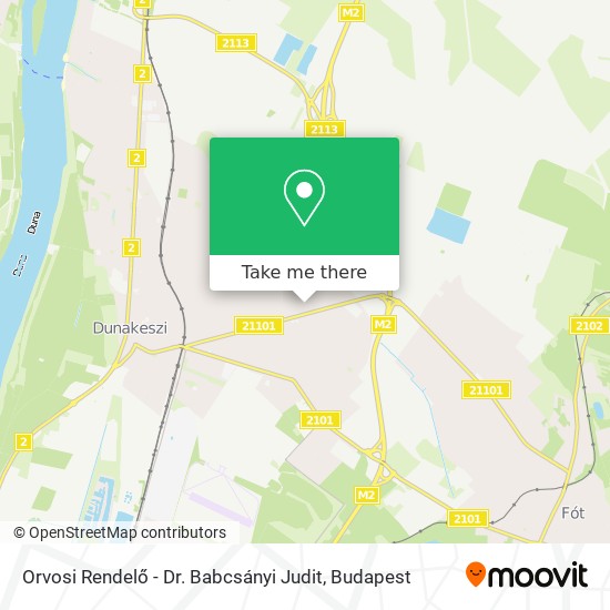 Orvosi Rendelő - Dr. Babcsányi Judit map