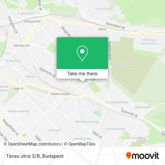 Tavas utca 3/B map