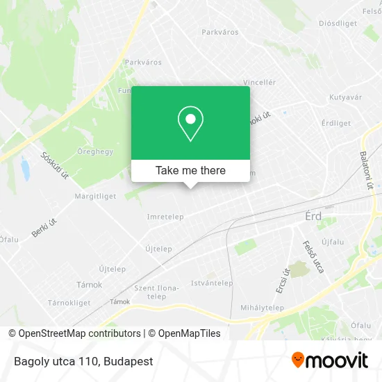 Bagoly utca 110 map