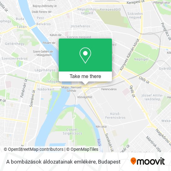 A bombázások áldozatainak emlékére map