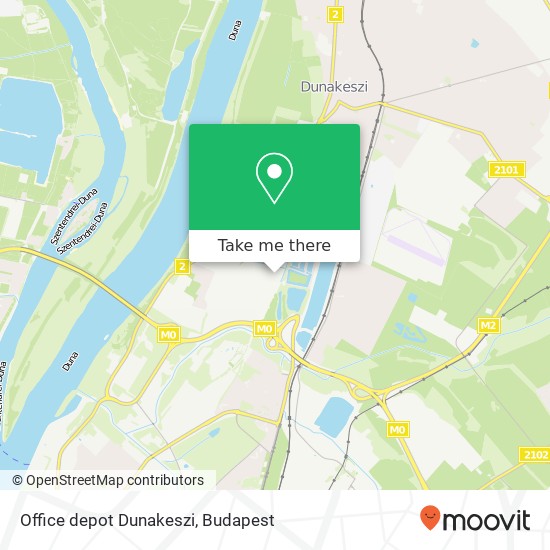 Office depot Dunakeszi map