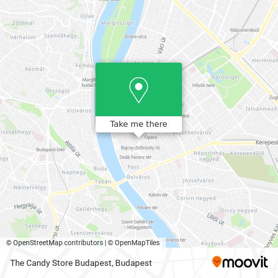 The Candy Store Budapest map