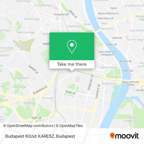 Budapest Közút KARESZ map