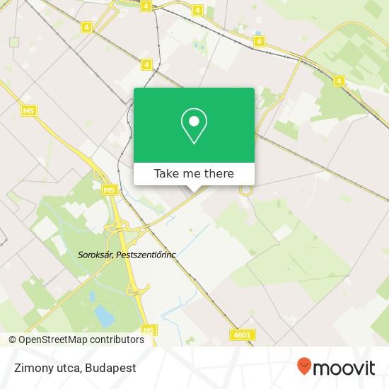 Zimony utca map