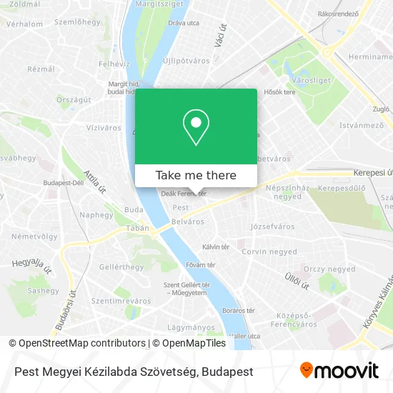 Pest Megyei Kézilabda Szövetség map