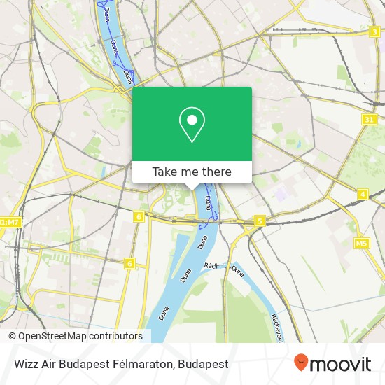Wizz Air Budapest Félmaraton map