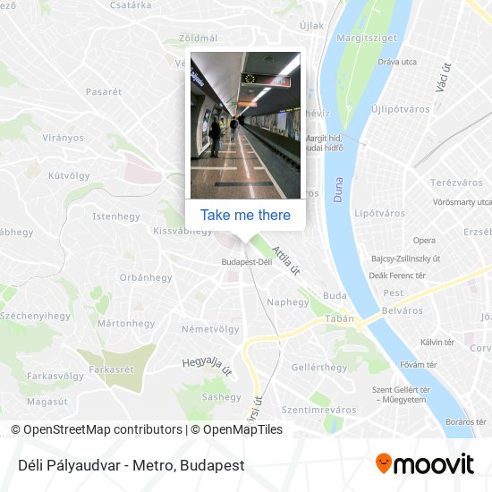 Déli Pályaudvar - Metro map