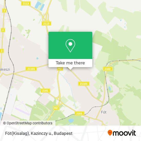 Fót(Kisalag), Kazinczy u. map