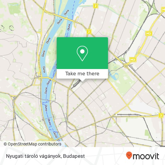 Nyugati tároló vágányok map