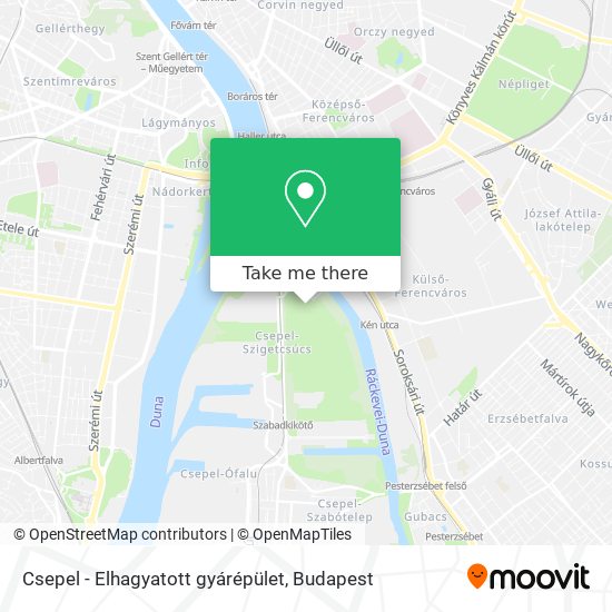 Csepel - Elhagyatott gyárépület map