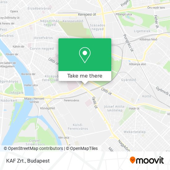KAF Zrt. map