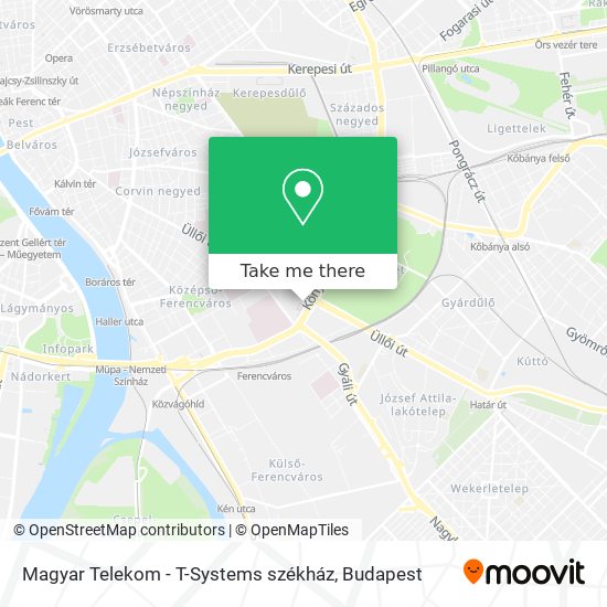 Magyar Telekom - T-Systems székház map