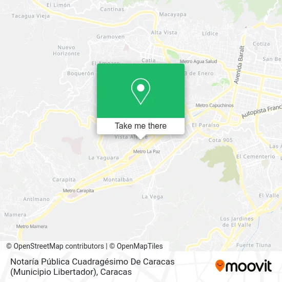 Notaría Pública Cuadragésimo De Caracas (Municipio Libertador) map