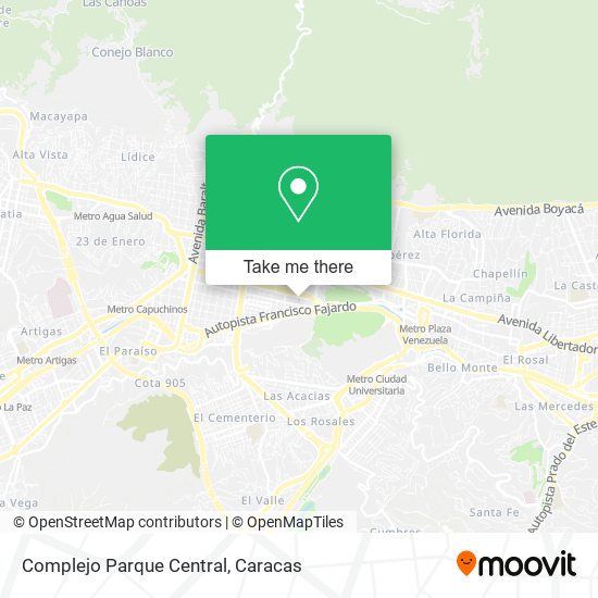 Complejo Parque Central map