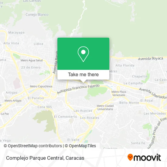 Mapa de Complejo Parque Central