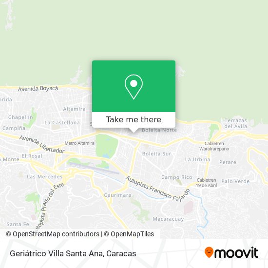 Mapa de Geriátrico Villa Santa Ana