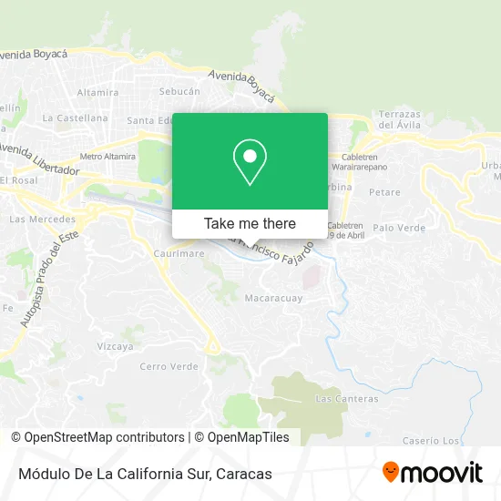 Módulo De La California Sur map