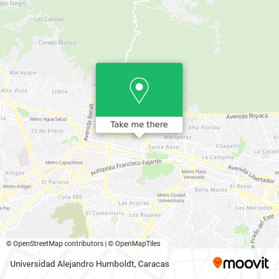 Universidad Alejandro Humboldt map