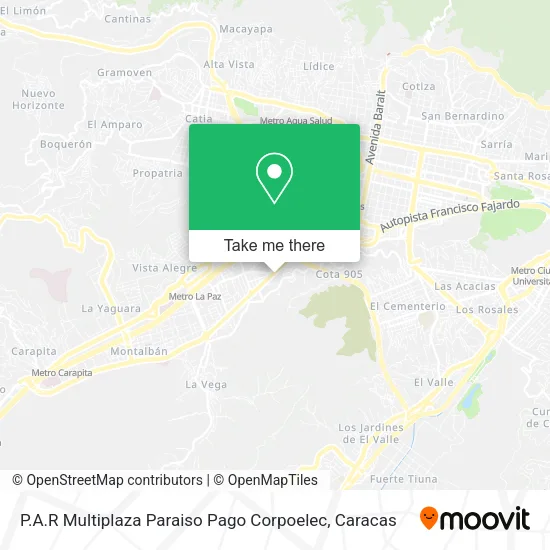 P.A.R Multiplaza Paraiso Pago Corpoelec map