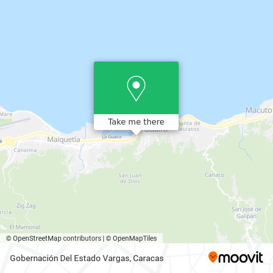 Gobernación Del Estado Vargas map