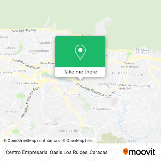 Centro Empresarial Oasis Los Ruices map