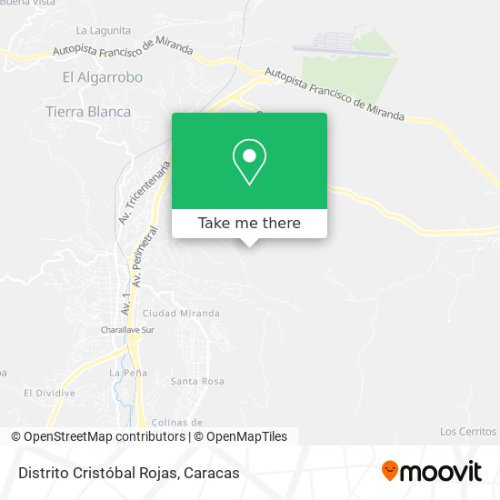 Mapa de Distrito Cristóbal Rojas